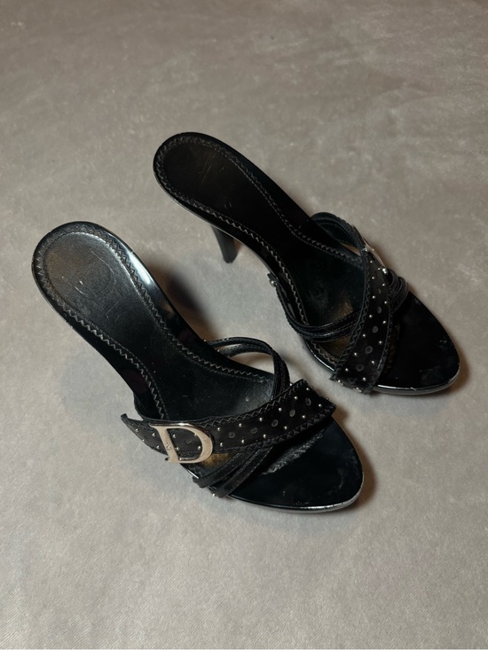 Dior Shoes - Christian Dior Spring 2004 Vintage Black Logo Heels